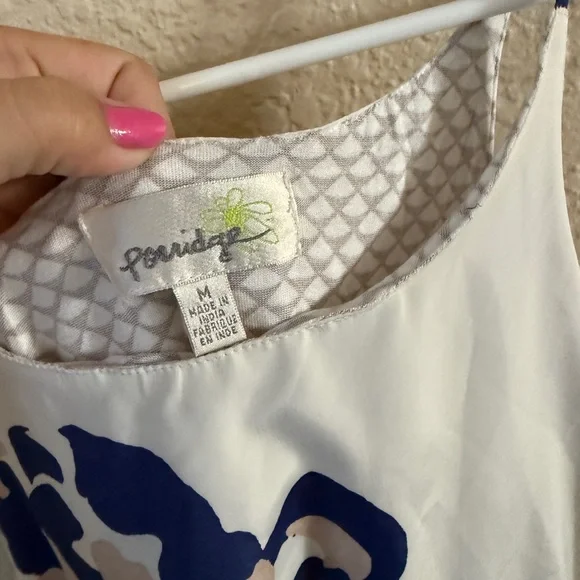 Anthropologie Porridge Womens Size Medium Floral Tank Top Tunic Shirt Layered - Picture 2 of 5